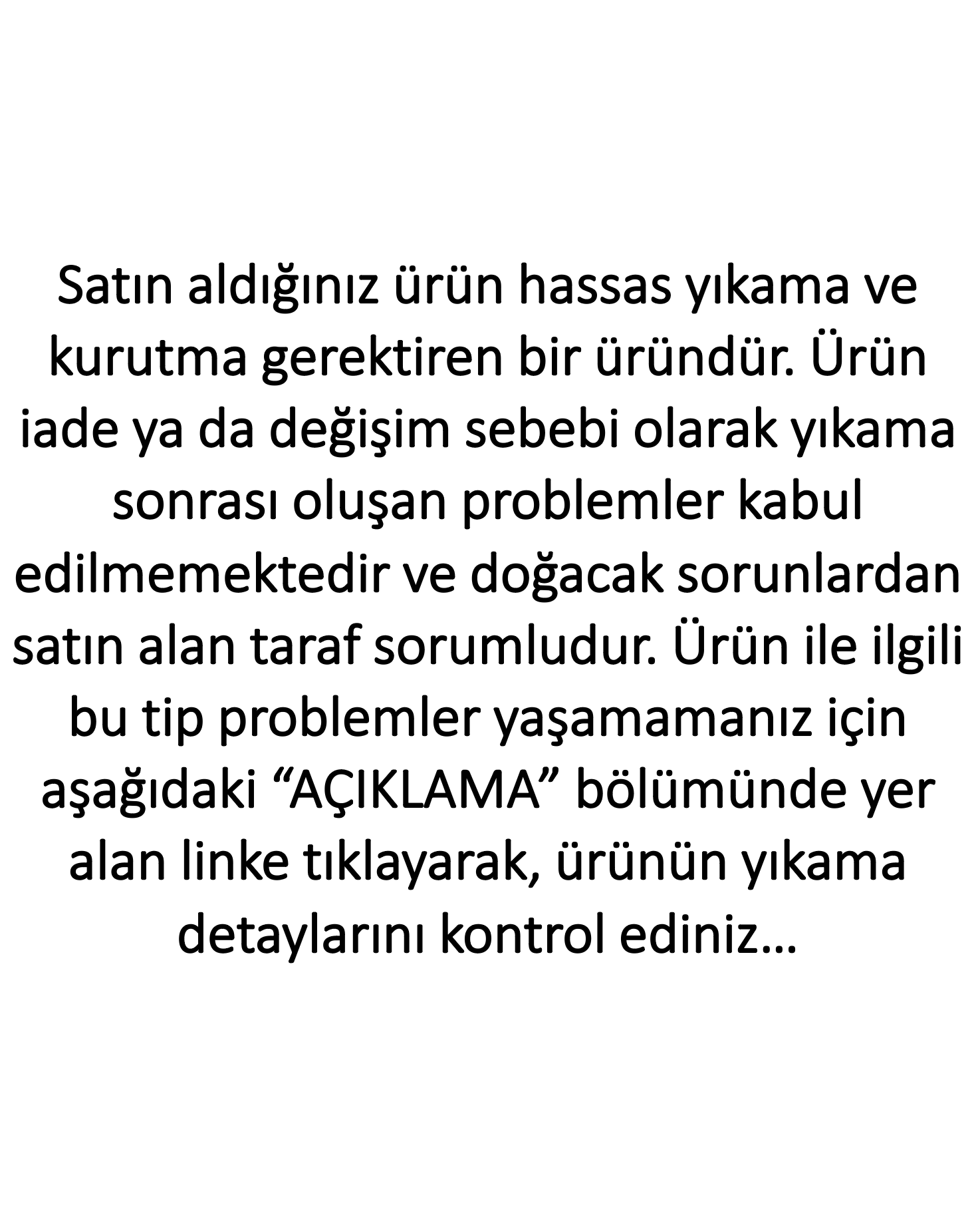 Nasıl Yıkama Yapılmalı Notu Nasıl Yıkama Yapılmalı Notu